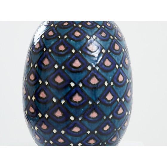 Image 1 of Vase aus glasierter Keramik im Art déco-Stil von Paul Jacquet, Frankreich 1930