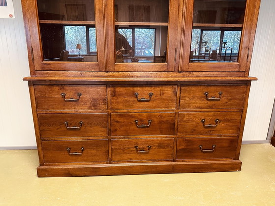 Image 1 of Eichholtz Classic English Bookcase Buffet Cabinet