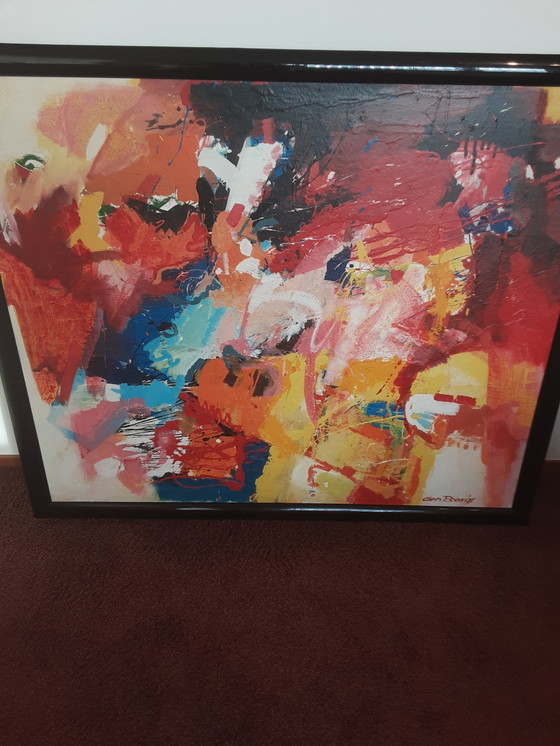 Image 1 of Theo Den Boon-Abstract Malerei auf Leinen 1991