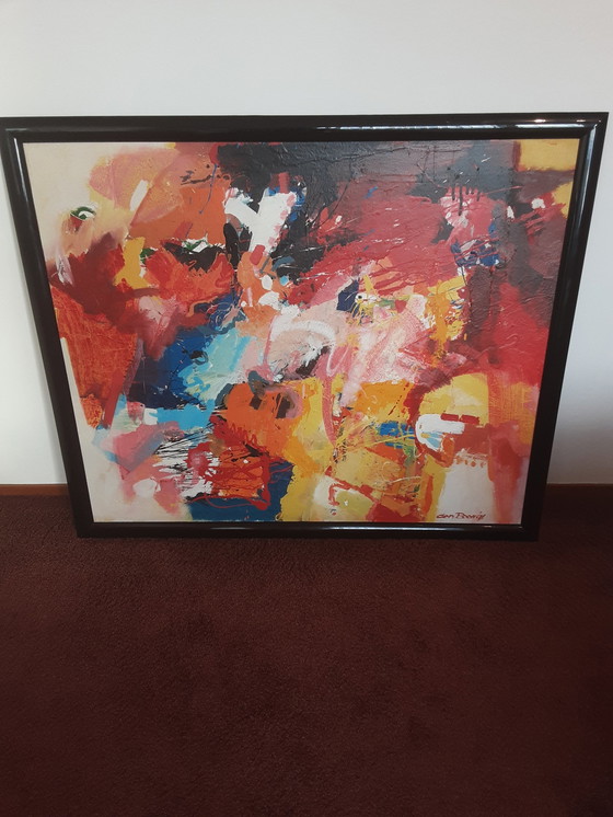 Image 1 of Theo Den Boon-Abstract Malerei auf Leinen 1991