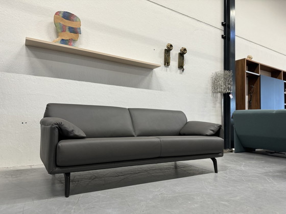 Image 1 of Leolux Bora Balanza 3-Sitzer Sofa Grau Leder