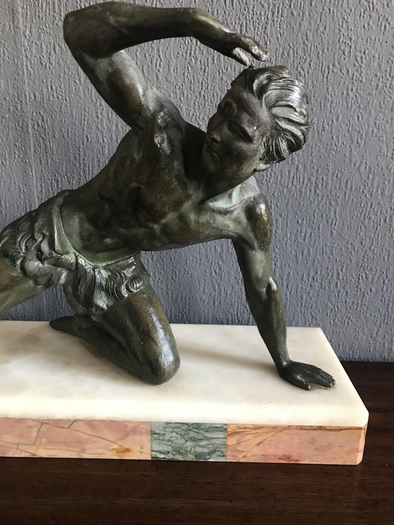 Image 1 of Art Deco-Skulptur von Jean De Roncourt