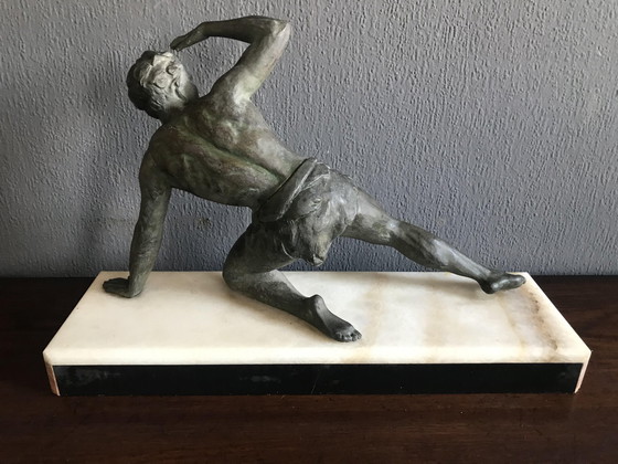 Image 1 of Art Deco-Skulptur von Jean De Roncourt