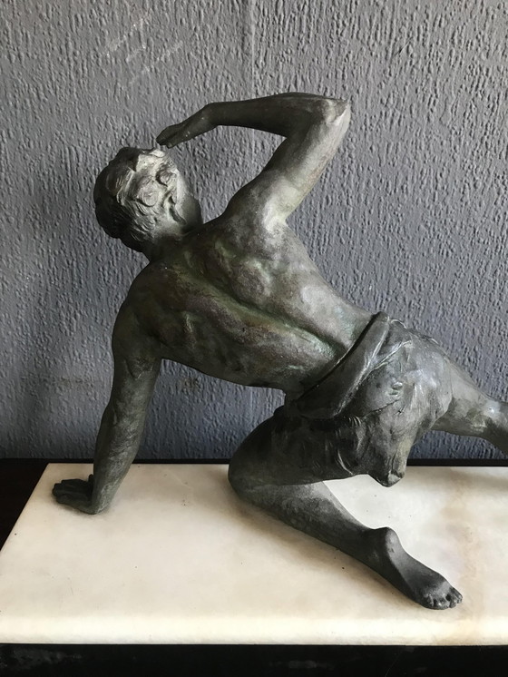 Image 1 of Art Deco-Skulptur von Jean De Roncourt