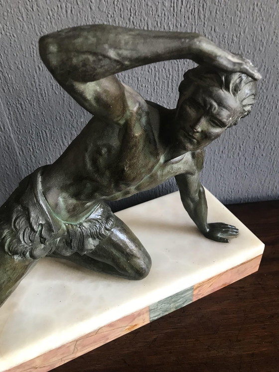 Image 1 of Art Deco-Skulptur von Jean De Roncourt