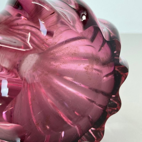 Image 1 of Mehrfarbige florale Vase aus Muranoglas Sommerso, Italien 1970er Jahre