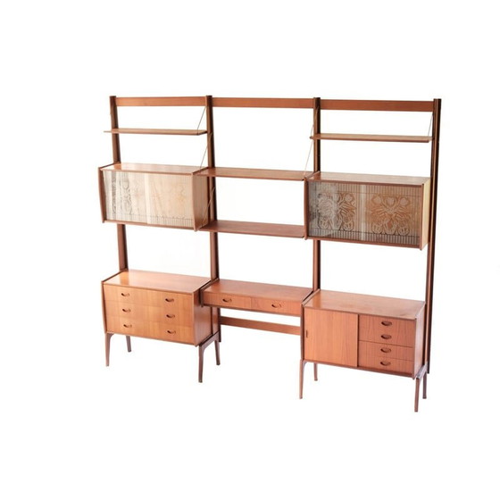 Image 1 of Vintage Teakholz-Wandschrank von Torbjorn Afdal für Bruksbo Tyristrand, Norwegen 1960er Jahre