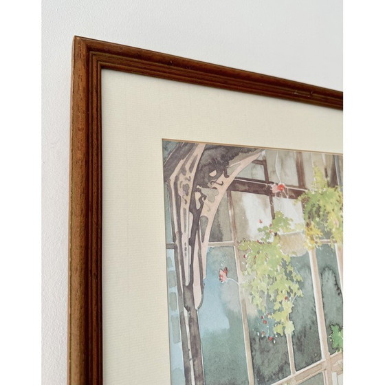 Image 1 of Ein Paar Vintage-Garten-Wintergarten-Drucke von Richard Akerman