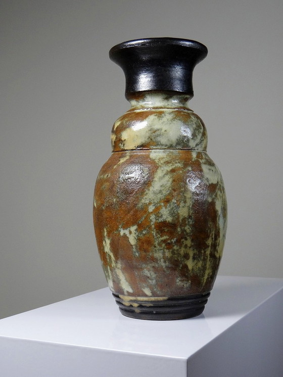 Image 1 of Große Vase Kunststeinzeug Signiert Guyaux Bouffioulx 1960-1970