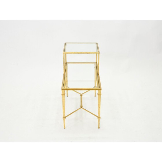 Image 1 of Vintage-Sofa aus vergoldetem Schmiedeeisen von Robert und Roger Thibier, 1960