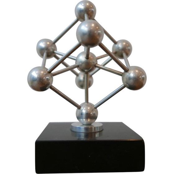 Image 1 of Vintage "Atomium in Brüssel" Büromodell aus Marmor und Metall, Belgien 1960