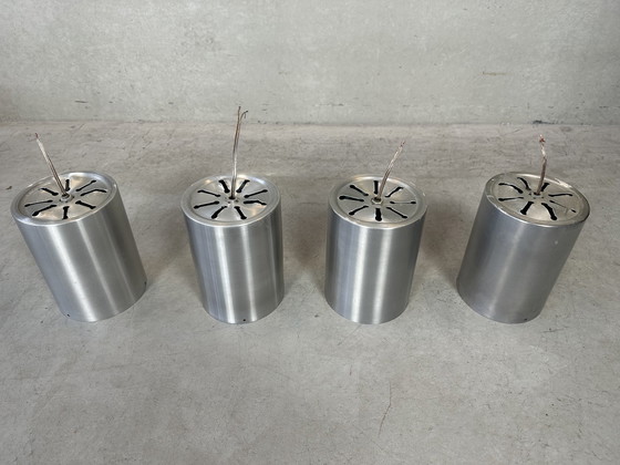 Image 1 of 4x vintage Raak Zylinder Licht Metall - Deckenleuchten
