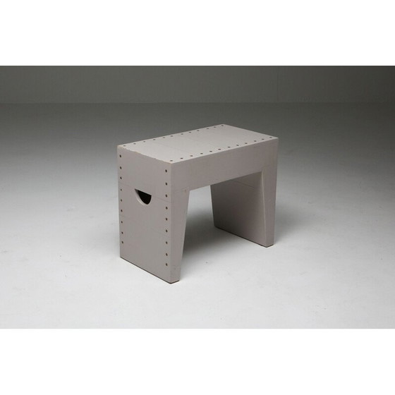 Image 1 of 4er-Set Minimalistische Hocker Bossche Schule von Dom Hans van der Laan & Jan de Jong, Niederlande 1970er