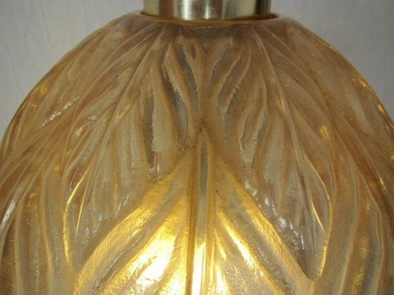 Image 1 of Decke Pendelleuchte, Mid Century Modern, Art Deco, Hollywood Regency, Gatsby, Belle Epoque, Murano Glas, Messing, Luxus Vintag