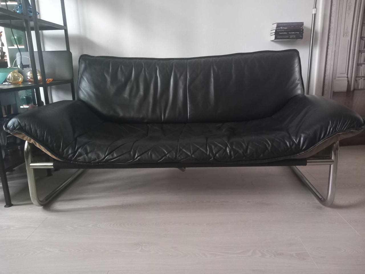 Johan Bertil fur Ikea Vintage Leder Rohrrahmensofa
