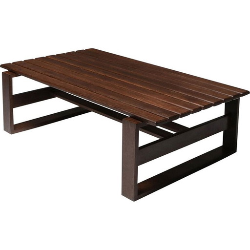 Lattenrostbank aus Wenge, Niederlande 1960