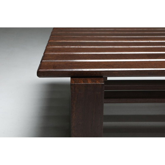 Image 1 of Lattenrostbank aus Wenge, Niederlande 1960