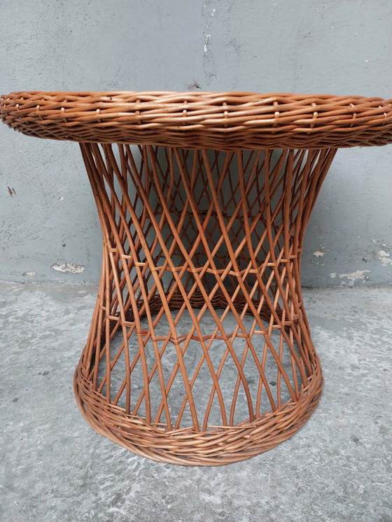 Image 1 of Rattan-Couchtisch aus der Mitte des Jahrhunderts