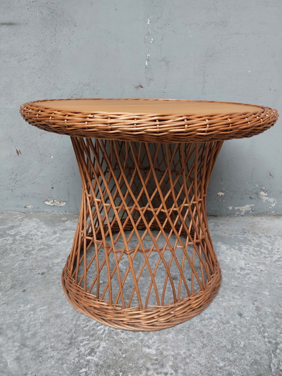 Image 1 of Rattan-Couchtisch aus der Mitte des Jahrhunderts