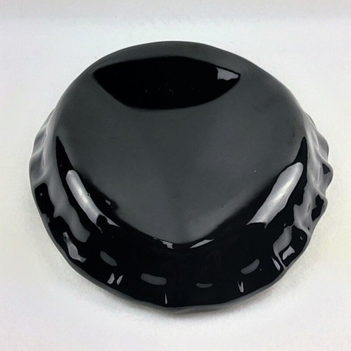 Capsule' Vintage-Taschentablett aus Keramik mit schwarzer Emaille von J.C Peiré, 1980