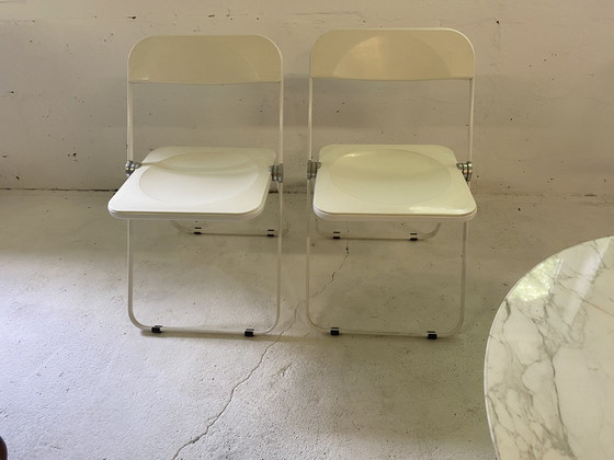 Image 1 of 2x Giancarlo Piretti 'Plia' Stoelen