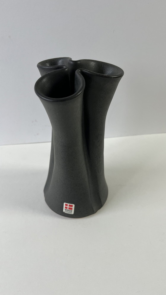 Image 1 of Organische gelappte Porzellanvase von Aage Würtz
