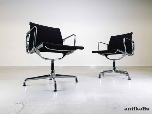 6X Vitra Ea 108 Bürostuhl Charles & Ray Eames Hopsak Chocolat