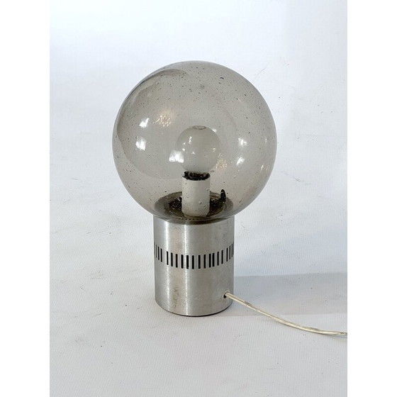 Image 1 of Mid Century Aluminium und bullicante glas tischlampe von Stilux Milano