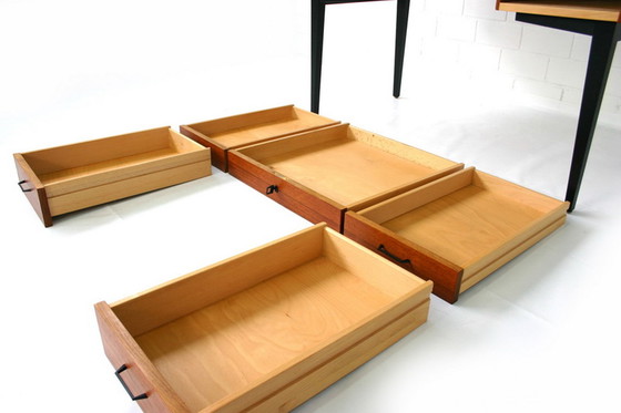 Image 1 of Georg Satink for WK Möbel, Mid Century Teak Writing Desk / Schreibtisch, Germany 1960s