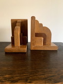 2X Amsterdam Schule Art Deco Buchstützen