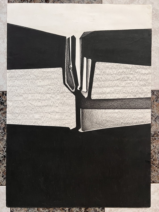 Image 1 of Peter Steinforth Geometrische Abstraktion, Tusche, Deutschland 1969, Berlin