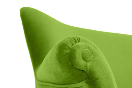 Image 1 of Spektakuläres Dreisitzer-Samtsofa, 60er Jahre, Pistazie, vollständig restauriert