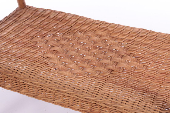 Image 1 of Vintage Beistelltisch Bambus im böhmischen Stil, 1960er Jahre Frankreich.