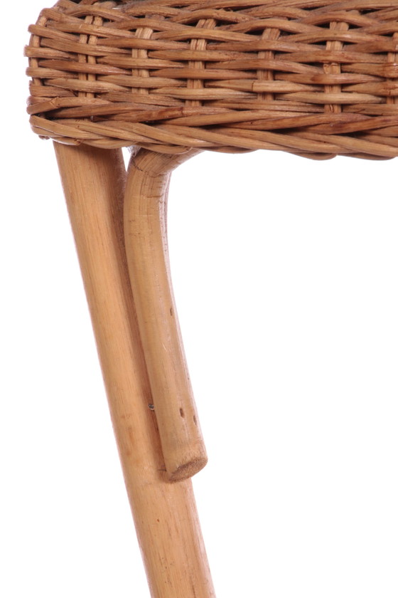 Image 1 of Vintage Beistelltisch Bambus im böhmischen Stil, 1960er Jahre Frankreich.