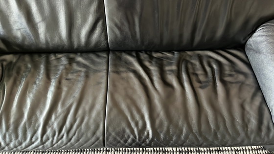 Image 1 of Jori Schwarzes Ledersofa