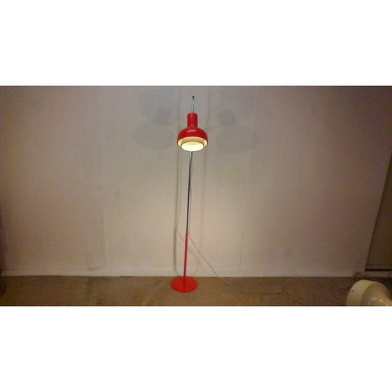 Image 1 of Vintage Stehlampe aus Metall und Rot von Hůrka, 1960