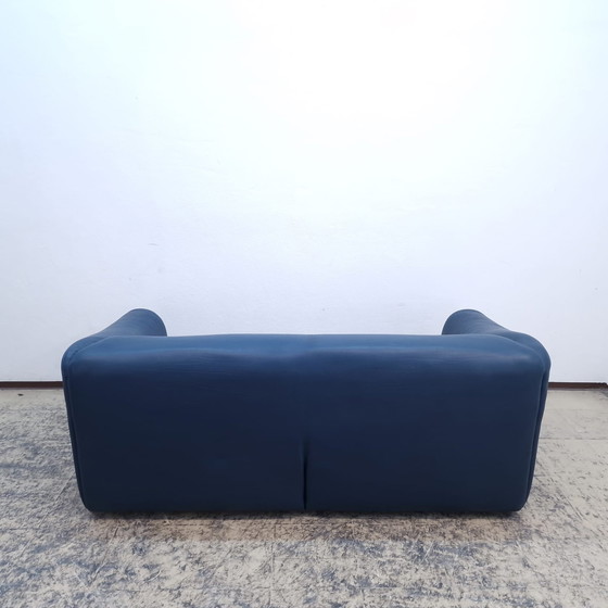 Image 1 of De Sede ds 47 Garnitur Blau Neckleder Designersofa Designersessel Ledersofa