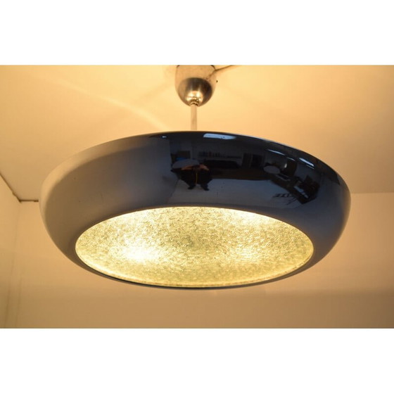 Image 1 of Ufo-Aufhängung aus Chrom und Glas von Josef Hurka, Tschechoslowakei 1940