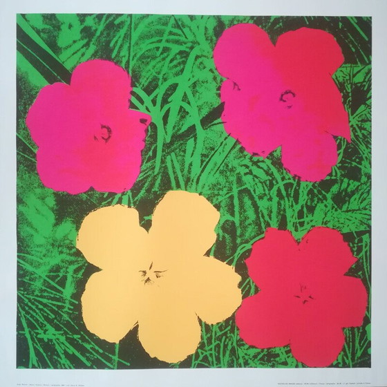 Image 1 of Siebdruck "Blumen" von Andy Warhol bei Nouvelles Images Editeurs, Frankreich 1970