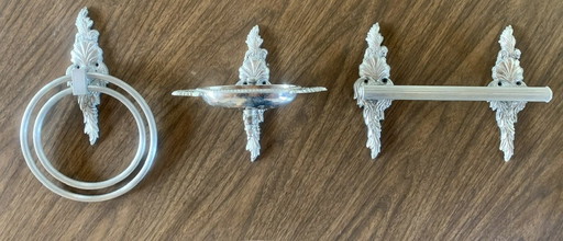 Vintage Louis Xv Bad-Accessoires, 1950'S, Satz von 3