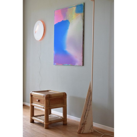 Image 1 of Vintage-Nachttisch aus Bambus mit Schublade, 1980er Jahre