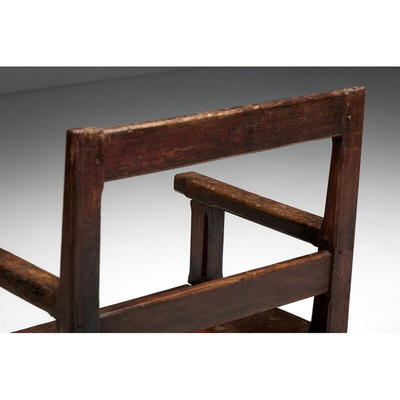 Image 1 of Vintage Naive Volkskunst Bank, Frankreich