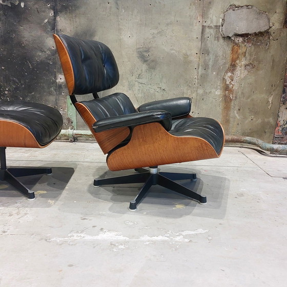 Image 1 of Früher 1960er Eames Lounge Chair und Ottoman Herman Miller Vitra