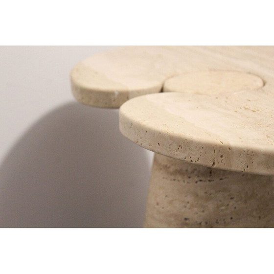 Image 1 of Vintage Couchtisch aus Travertin von Angelo Mangiarotti, Italien 1970