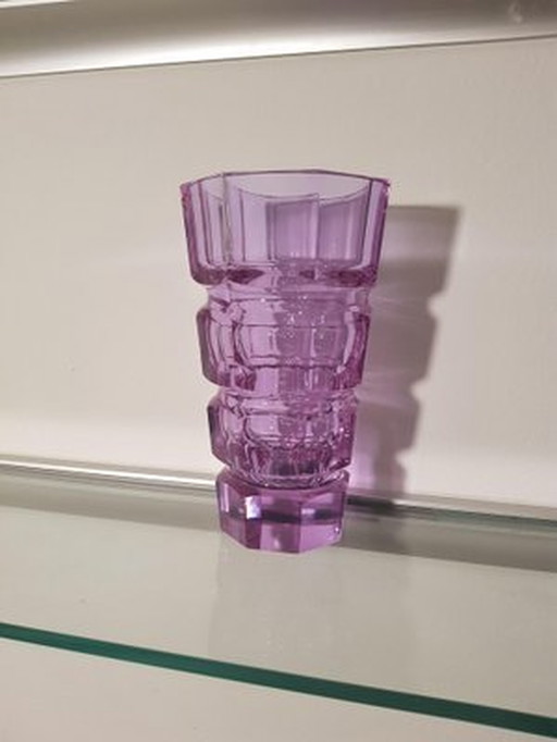 Vintage Art Deco Vase von Josef Hoffmann für Ludwig Moser Bohemia, 1930er Jahre