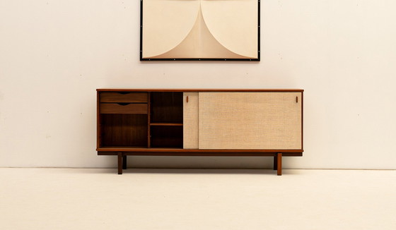 Image 1 of Belgisches Sideboard Aus Teakholz Und Raphia