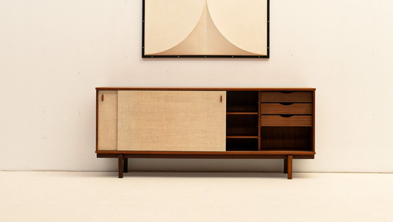 Image 1 of Belgisches Sideboard Aus Teakholz Und Raphia