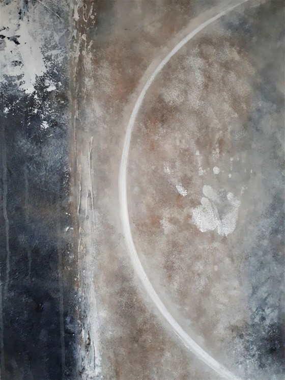 Image 1 of Frances Eckhardt - figurative Diptychon-Gemälde 70x140 cm + Rahmen