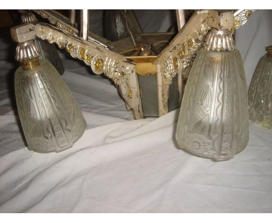 Image 1 of Art Deco Bronze Kronleuchter Von 1920/30