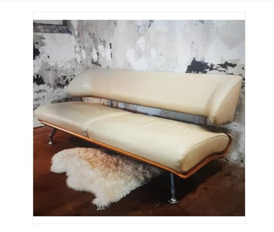 Pier Luigi Frighetto Leder Design Sofa Vintage Beige Leder 1 750 Whoppah